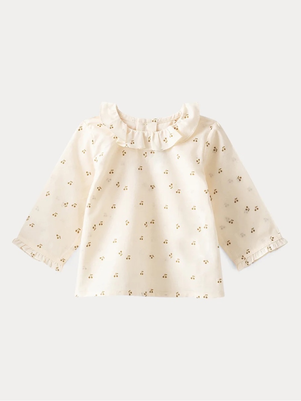 Bonpoint Ganiti Blouse in Cotton with Gold Cherry Print